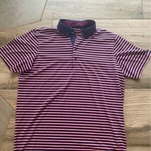 Greyson Men's Striped Shirt - Pink and Navy